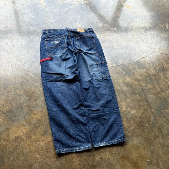 Crazy Vintage‎ Baggy Y2K Embroidered Polo Jeans - Picture 2 of 7